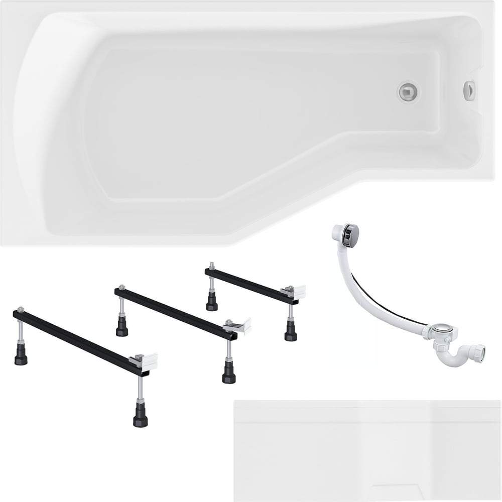 Изображение товара Акриловая ванна 1Marka Convey 170х75 см асимметричная левый угол стильная