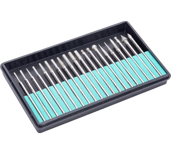 Изображение товара Набор шарошек с алмазным напылением (20 шт; 45х2.35 мм) SKRAB 21128