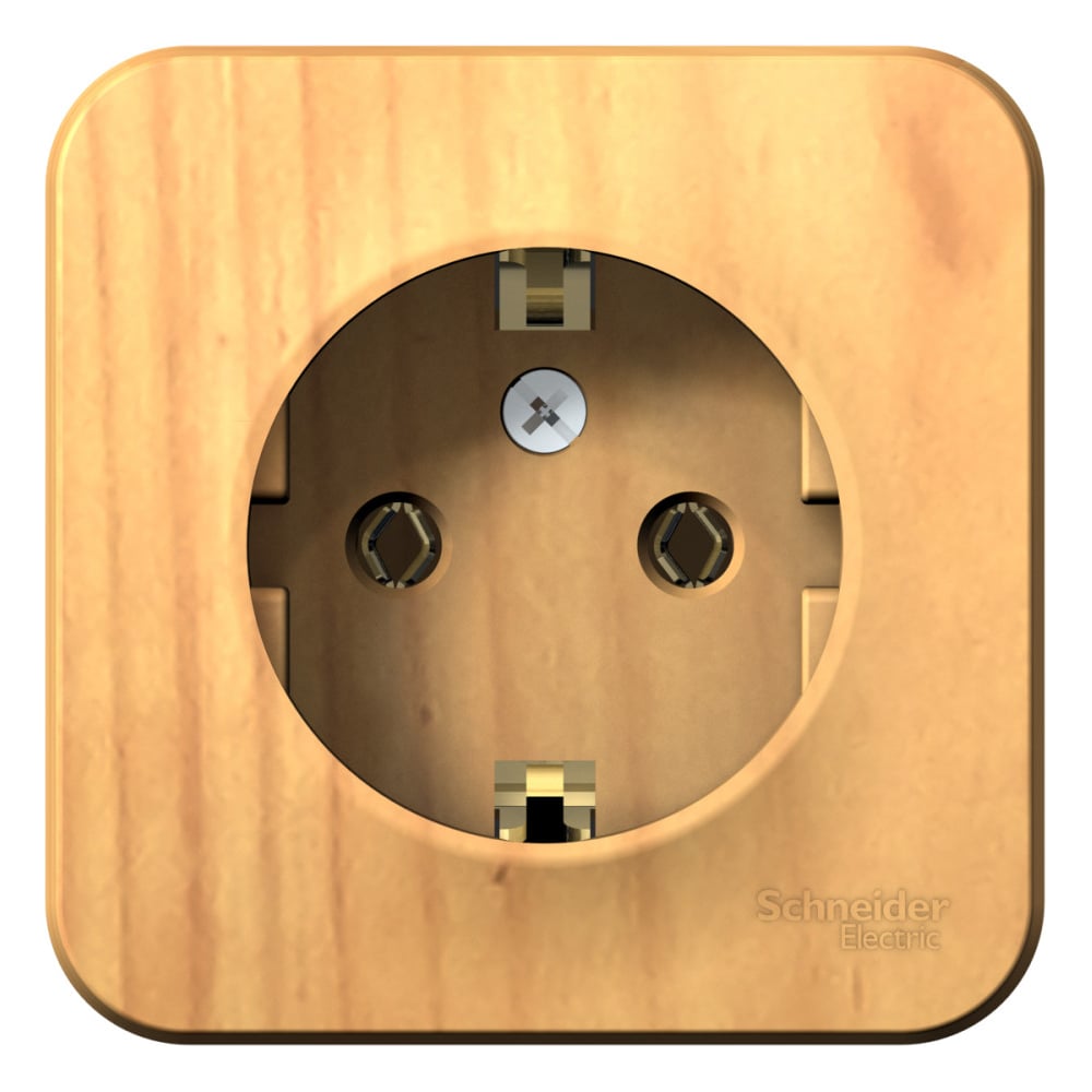 Изображение товара Розетка Systeme Electric BLANCA открытая с заземлением 1 гнездо коричневый