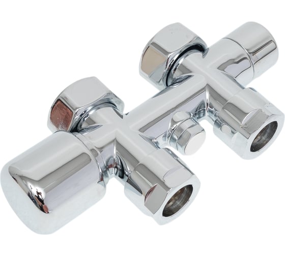 Изображение товара Н-образный узел с термостатическим и запорным клапанами FAR серебристый, прямой, М24x19-3/4"ВР FL 0267 C12