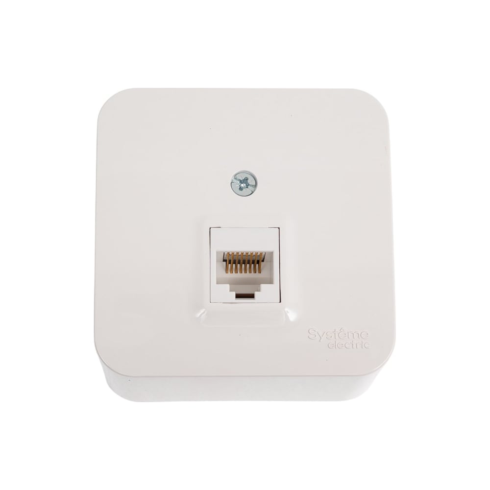 Изображение товара Компьютерная розетка Systeme Electric BLANCA RJ45 5E белая монтаж накладной