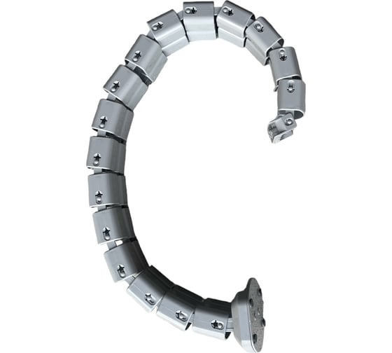 Изображение товара Гибкий кабельный канал NVO 3580 цвет серый 680-800 мм  NVO-GKK-800-GREY