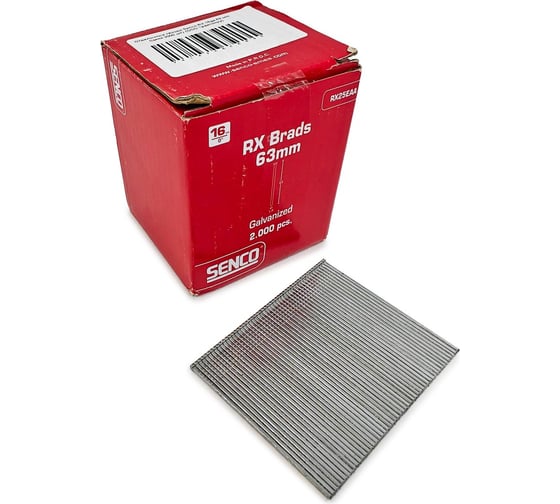 Изображение товара Отделочные гвозди Senco RX 16ga 63 мм Цинк 2000 шт. RX25EAA