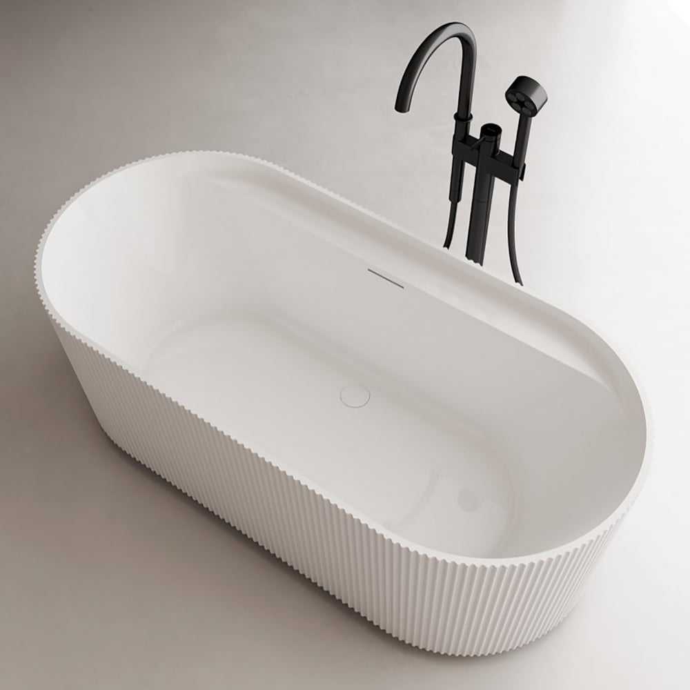 Изображение товара Акриловая ванна ABBER белая матовая AB9444MW овальная современная