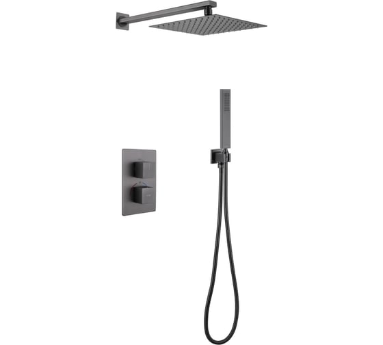 Изображение товара Душевая система ABBER Daheim скрытого монтажа, без излива, термостат, никель AF8251NG