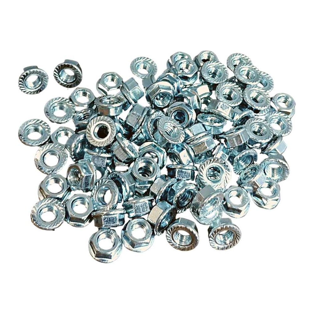 Изображение товара Гайка с фланцем М8 ОЦ DIN 6923 100 шт - резьбовой крепеж