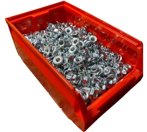 Изображение товара Гайка с фланцем 23 Болта М6 ОЦ DIN 6923 600 шт. с контейнером 11372