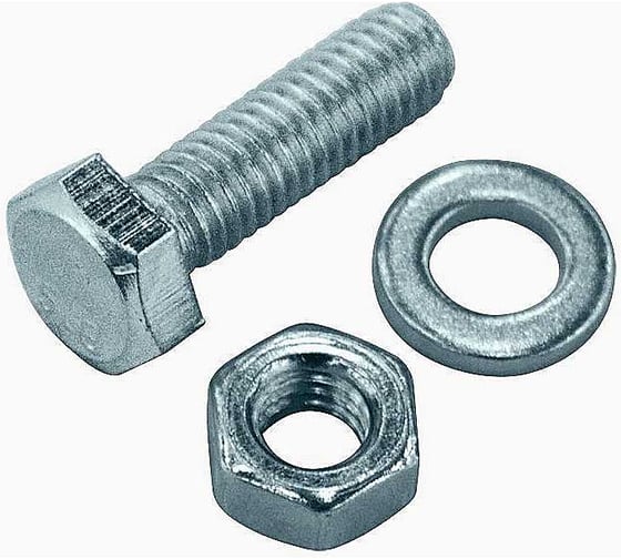 Изображение товара Болт нержавеющий 23 Болта 10x30 мм DIN933 с гайкой и шайбой, 10 шт.. 11530