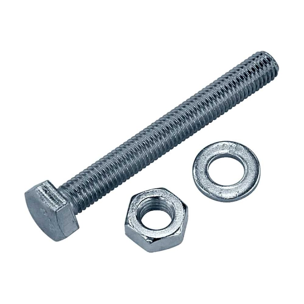 Изображение товара Нержавеющий болт М10 40 мм DIN 933 с гайкой и шайбой 10 шт