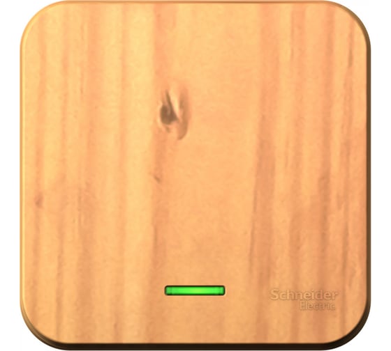 Изображение товара 1-клавишный выключатель с подсветкой Systeme Electric BLANCA открытой установки, сх.1, с озолирующей пластиной, 10А, 250B, ясень BLNVA101115