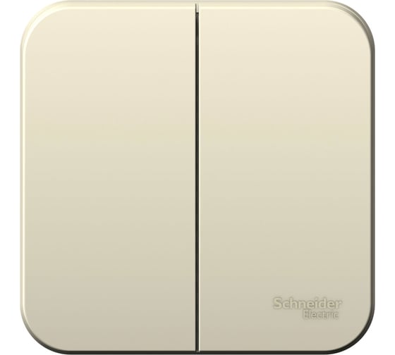 Изображение товара 2-клавишный выключатель Systeme Electric BLANCA открытой установки, 6А, 250B, молочный BLNVA065012