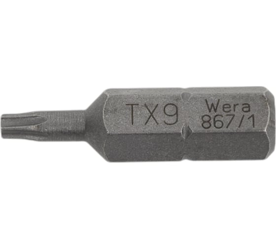 Изображение товара Бита вязкая твердость TX 9, 25 мм, 1/4" WERA WE-066496