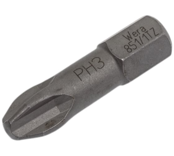 Изображение товара Бита торсионная вязкая твердость PH 3, 25 мм, 1/4" WERA WE-056525