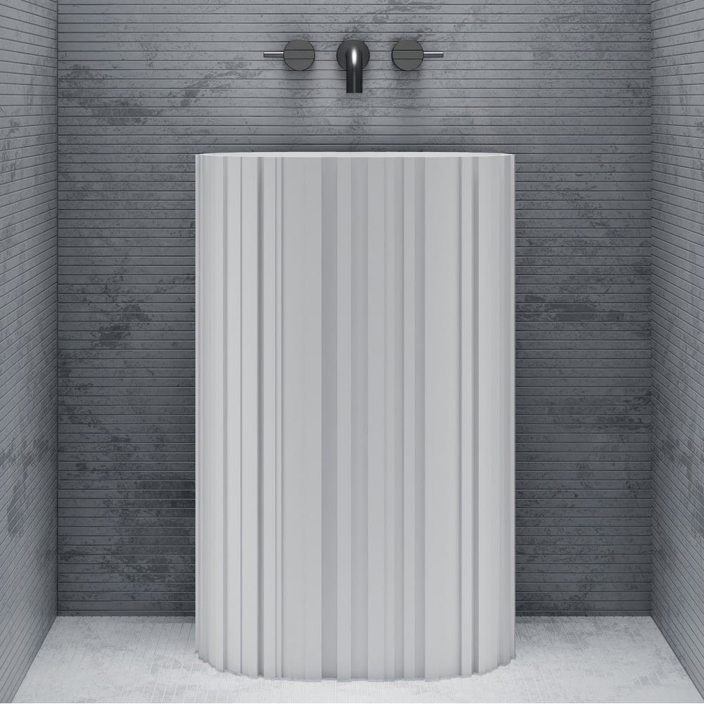 Изображение товара Раковина отдельно стоящая ABBER Stein белая матовая AS2551-H