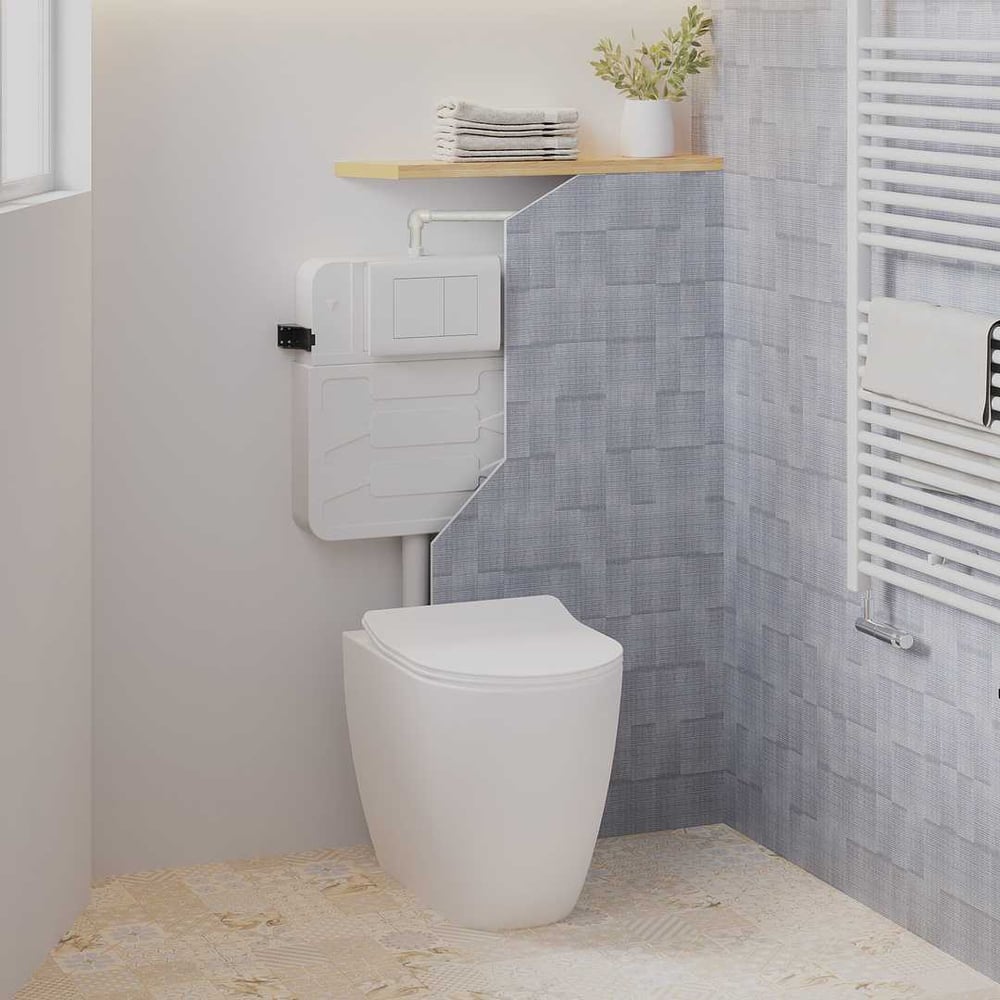 Изображение товара Встраиваемый бачок Paini URBATEC для приставного унитаза с клавишей квадрат белый