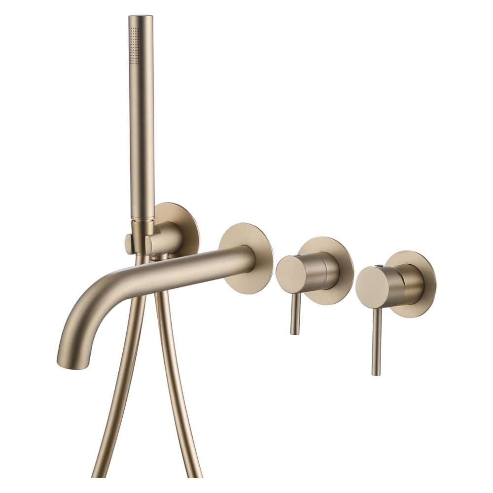 Изображение товара Смеситель для ванны ABBER Wasser Kreis скрытого монтажа матовое золото AF8130G