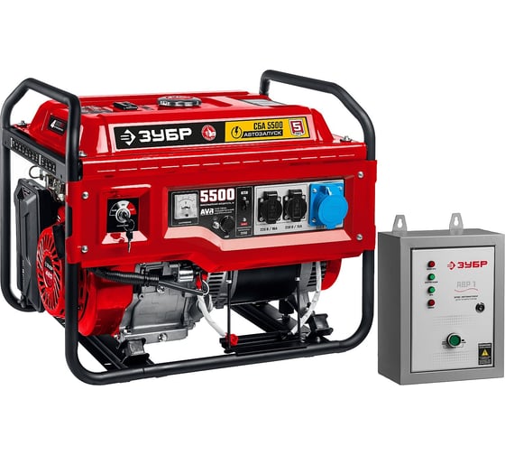Изображение товара Бензиновый генератор с автозапуском ЗУБР 5500 Вт СБА-5500