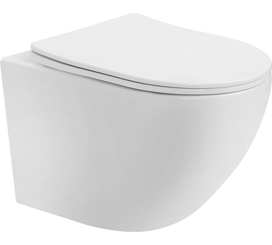 Изображение товара Подвесной унитаз ABBER Bequem белый, безободковый, смыв торнадо AC1100T