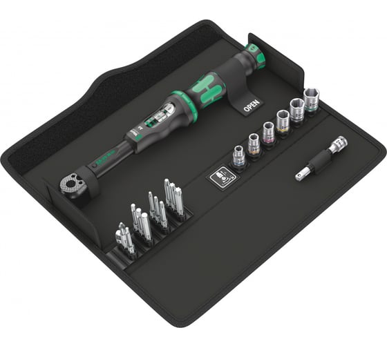Изображение товара Набор торцевых головок с динамометрическим ключом WERA Click-Torque A 6 Set 1 20 предметов, WE-130110