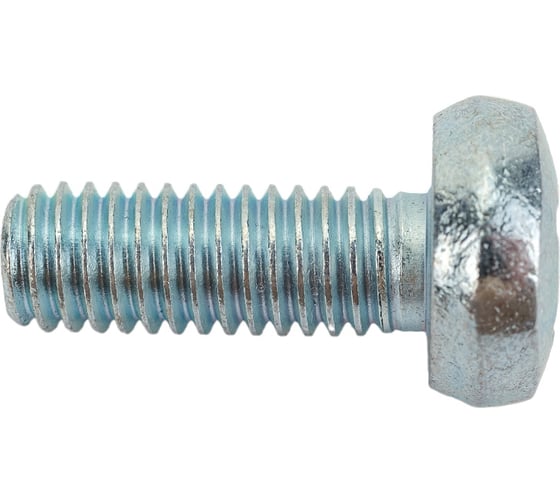 Изображение товара Винт Стройметиз М6х16 DIN 7985, полукруглая головка, цинк уп. 12 шт 3101641