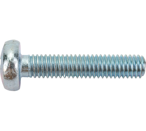 Изображение товара Винт Стройметиз М6х30 DIN 7985, полукруглая головка, цинк уп. 9 шт 3101681