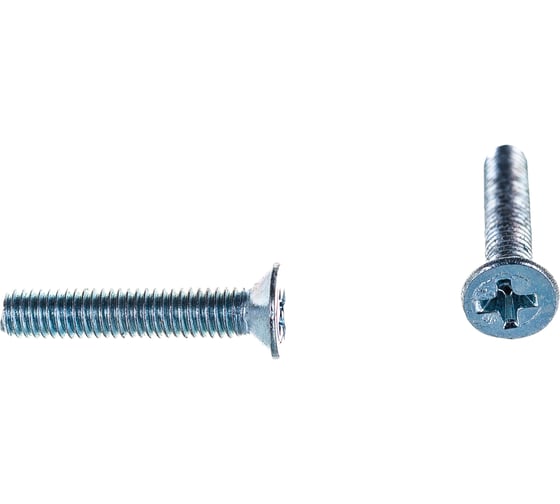 Изображение товара Винт Стройметиз M3х16 DIN 965, потайная головка, цинк уп. 25 шт 3090831