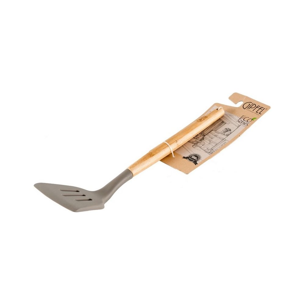 Изображение товара Кухонная лопатка Gipfel Eco 9077 силиконовая деревянная рукоятка 320 мм