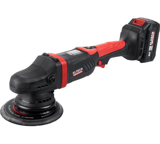 Изображение товара Полировальная аккумуляторная машина Elitech CPM 2015SLR (20В, 1х4Ач, 150мм, ампл 15мм) HD 205772