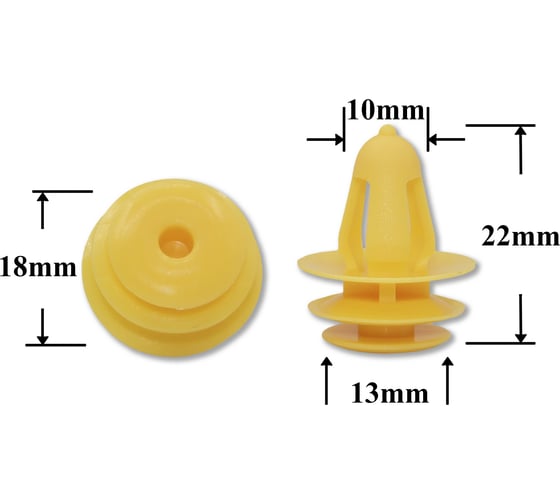 Изображение товара Автокрепеж для Lexus Toyota 10 шт 4133J100031 КрепАвто 1353