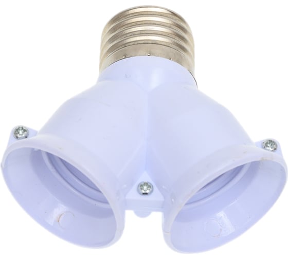 Изображение товара Переходник с цоколя Ecola base E27 на 2хE27 Белый A7T27WEAY