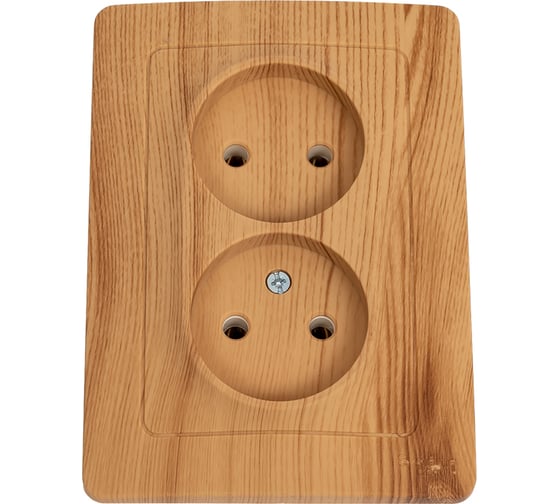 Изображение товара Двойная розетка Systeme Electric BLANCA скрытой установки, без заземления, без шторок, ясень BLNRS000025