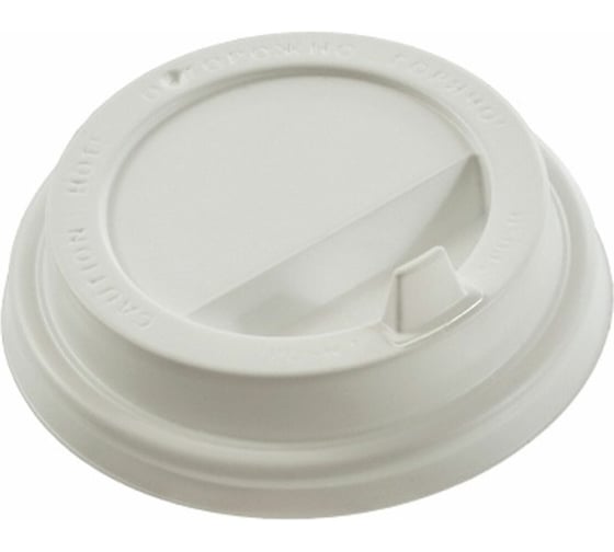 Изображение товара Одноразовые крышки для стакана ОФИСМАГ 250 мл, d-80 мм, 100 шт, клапан-носик, белые, формация CH-80F-A 606202