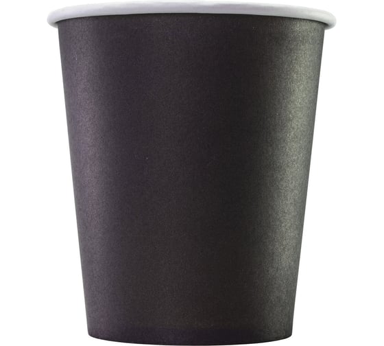 Изображение товара Стакан одноразовый бумажный ОФИСМАГ 250 мл, 75 шт, однослойный, черные, х/г, формация HB80-280-0458 606200
