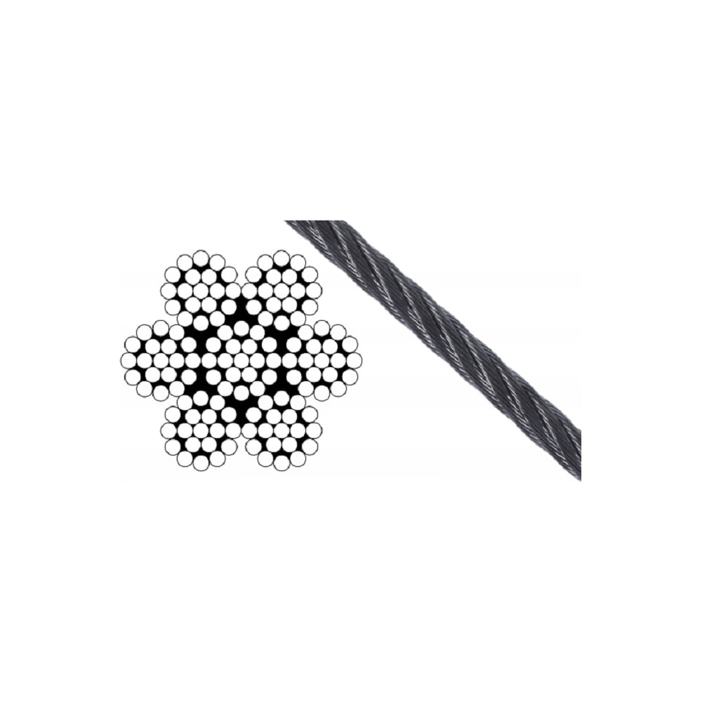 Изображение товара Трос Море-Метизов мягкий АРТ 8382 7x19 нержавеющая сталь 6 мм 100 м