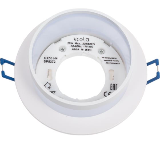 Изображение товара Светильник встраиваемый Ecola GX53 H4 SP5372 спот с полосой Белый матовый 110x65 (к+) SR532WECB