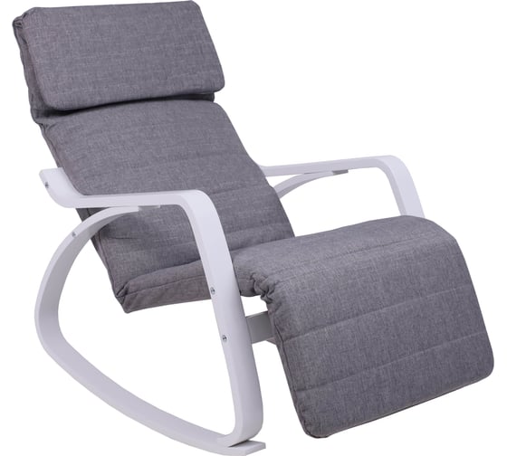 Изображение товара Кресло-качалка AKS Home SMART, ткань, серый/белый 104984