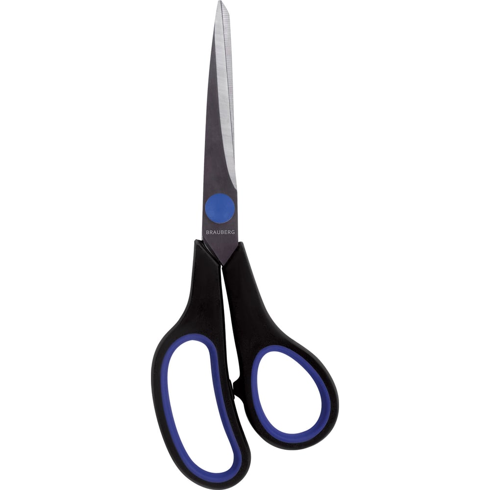 Изображение товара Ножницы BRAUBERG Soft Grip 216 мм с резиновыми вставками