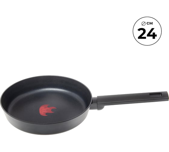 Изображение товара Сковорода Home Queen RED HOT с антипригарным покрытием, индукция, D 24см/6 HomeQueen 77117