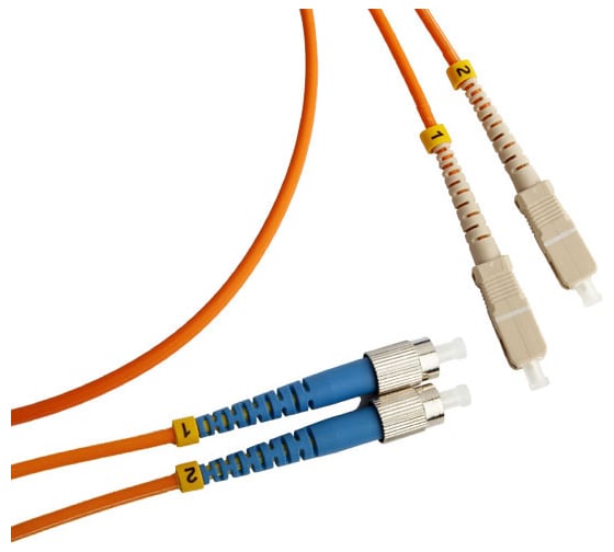 Изображение товара Оптический патч-корд TopLAN, дуплексный, LC/PC-ST/PC, MM 62.5/125, 1.0 м DPC-TOP-OM1-LC/P-ST/P-1.0