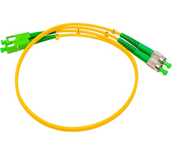 Изображение товара Оптический патч-корд TopLAN дуплексный, FC/APC-SC/APC, SM 9/125, 0,5 м, DPC-TOP-652-FC/A-SC/A-0.5