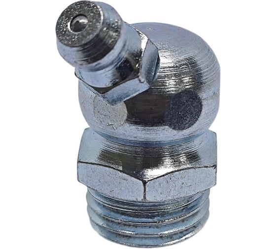 Изображение товара Пресс-масленка угловая оц. H2 R1/4"BSPT, комплект 10 шт., оцинкованная сталь, Европейский стандарт DIN71412, MasloSmenka 010210-10