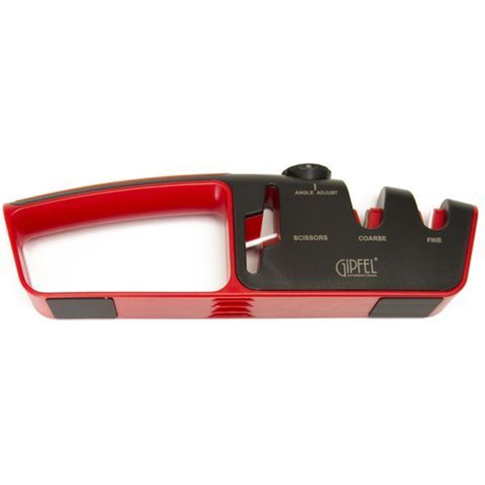 Изображение товара Точилка для ножей Gipfel 2916 - механическая, карбид и керамика, красно-черная