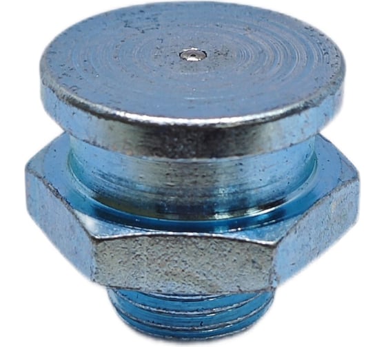 Изображение товара Пресс-масленка плоская оц. М22 22 мм. G1/4''BSPP, комплект 10 шт., оцинкованная сталь, Европейский стандарт DIN71412, MasloSmenka 010602-10