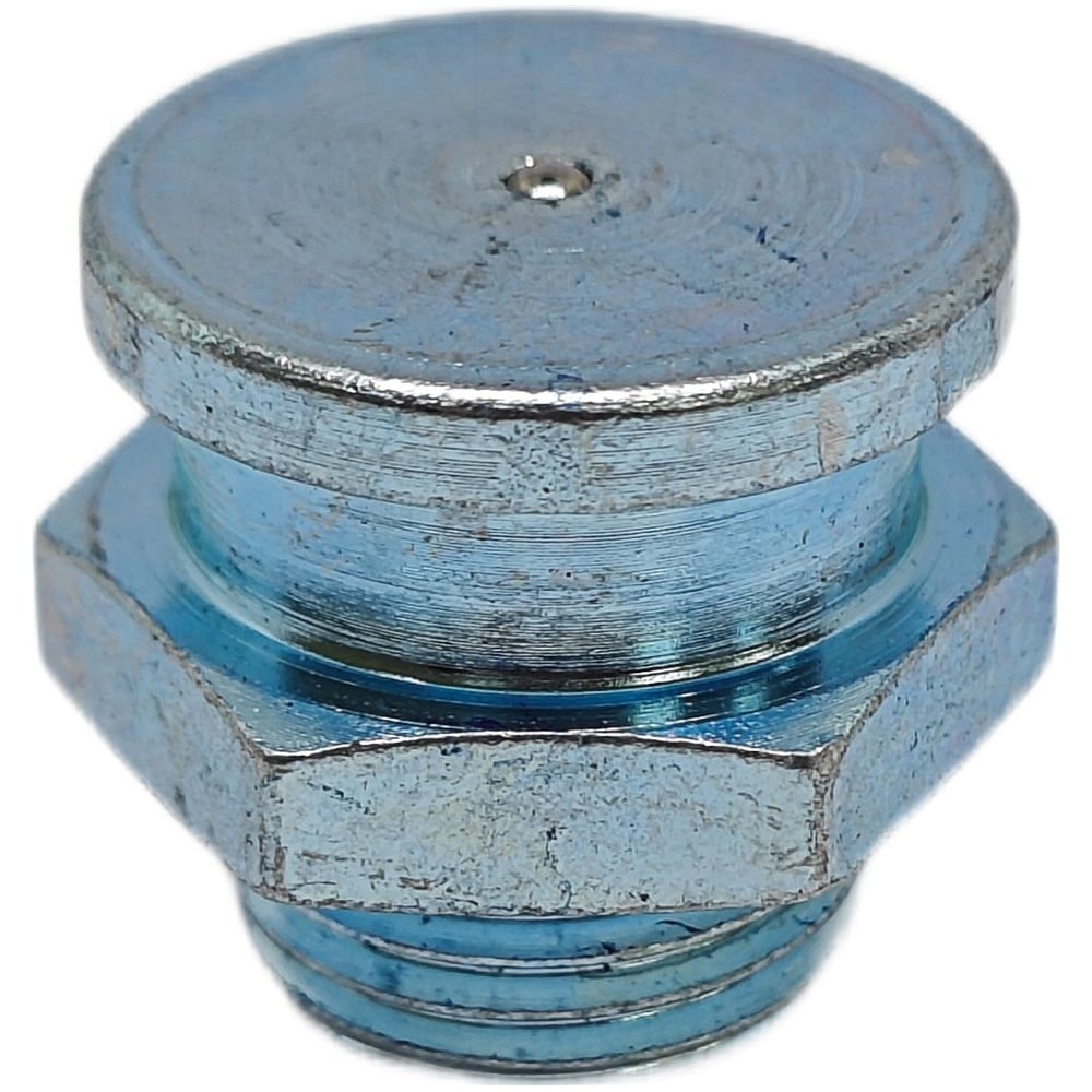 Изображение товара Пресс-масленка плоская оц. М22 22 мм. 16x1,5, комплект 10 шт., Европейский стандарт DIN71412, оцинкованная сталь, MasloSmenka 010601-10