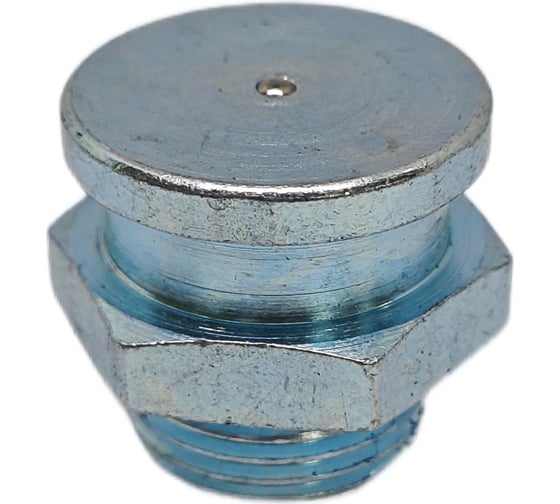 Изображение товара Пресс-масленка плоская оц. М22 22 мм. G3/8''BSPP, комплект 10 шт., оцинкованная сталь, Европейский стандарт DIN71412, MasloSmenka 010603-10