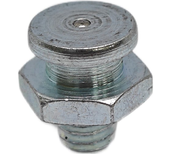 Изображение товара Пресс-масленка плоская оц. М4 10 мм. М6х1, комплект 10 шт., оцинкованная сталь, Европейский стандарт DIN71412, MasloSmenka 010401-10