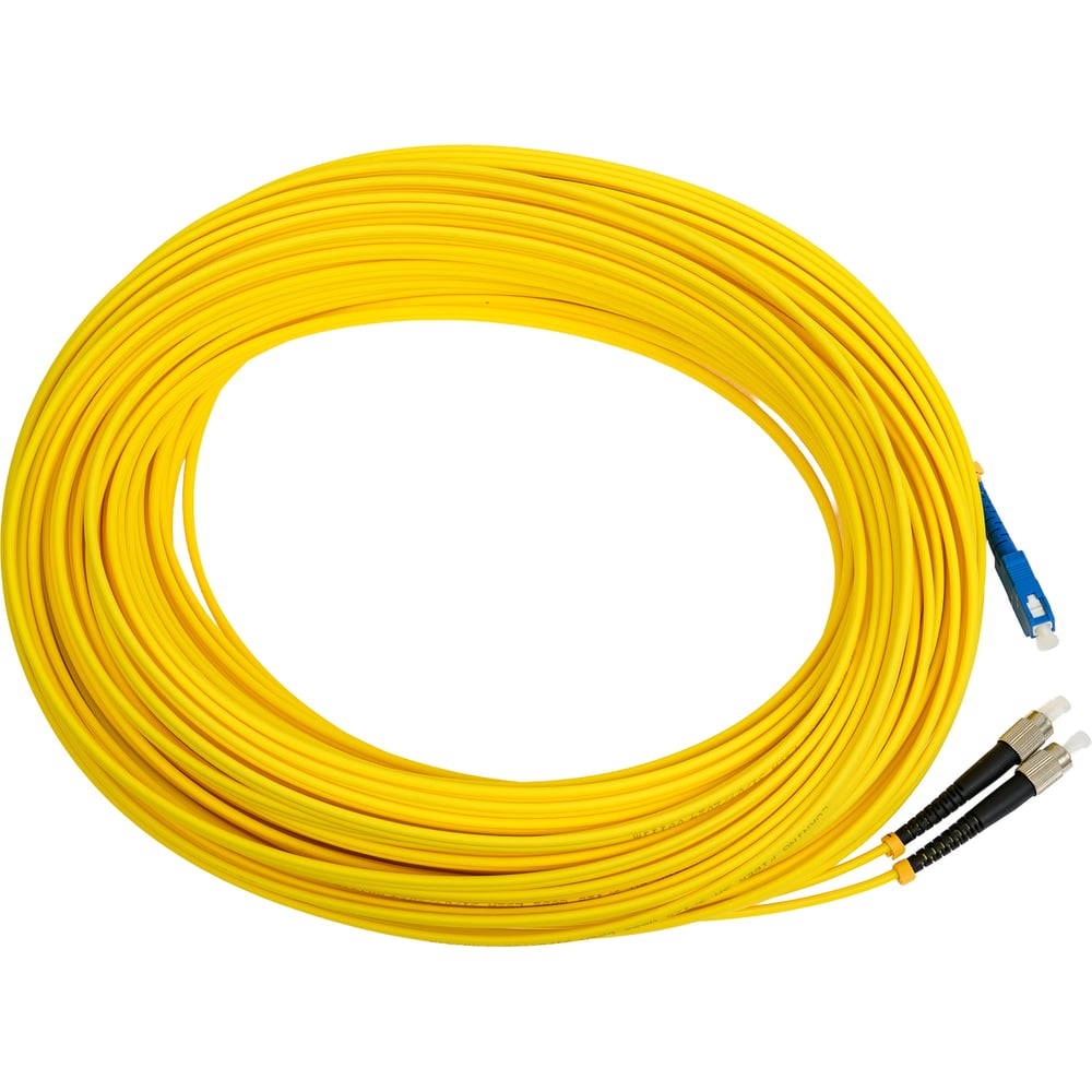 Оптический патч-корд TopLAN дуплексный, SM 9/125, 50 м, DPC-TOP-652-FC/U-SC/U-50