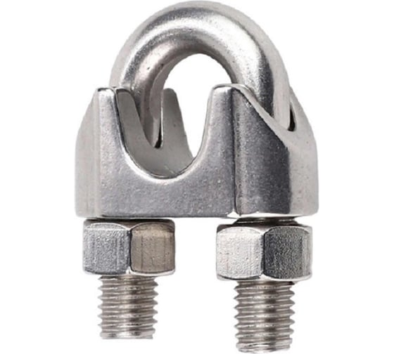 Изображение товара Зажим для троса Море-Метизов АРТ 9074 с двумя гайками А4, 16 мм, 1 шт ZATDGА4А4161M