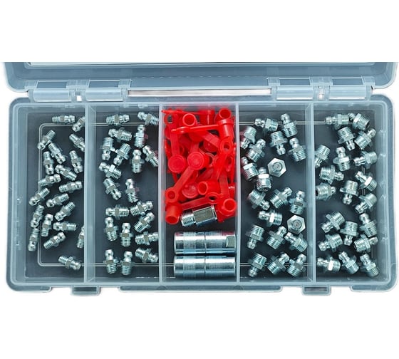 Изображение товара MasloSmenka Набор пресс-масленок (7 типов / 103 предмета) в кейсе GN-KIT-7-103, 012001