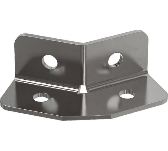 Изображение товара Соединитель угловой для профиля усиленный 135 4 отверстия оцинкованный Fachmann 11.684